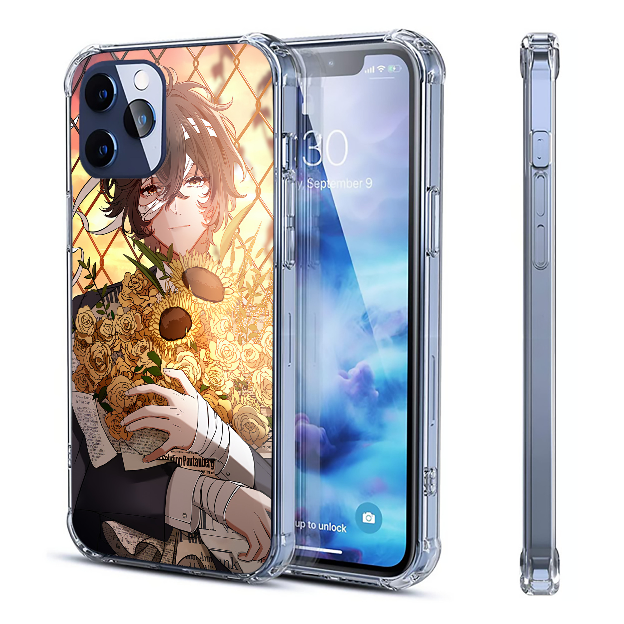 （画像用） 文豪ストレイドッグス Bungo Stray Dogs 【iPhone 12シリーズ対応】透明スマホケース（クリアソフトケース）